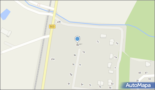 Elbląg, Łubinowa, 9a, mapa Elbląga