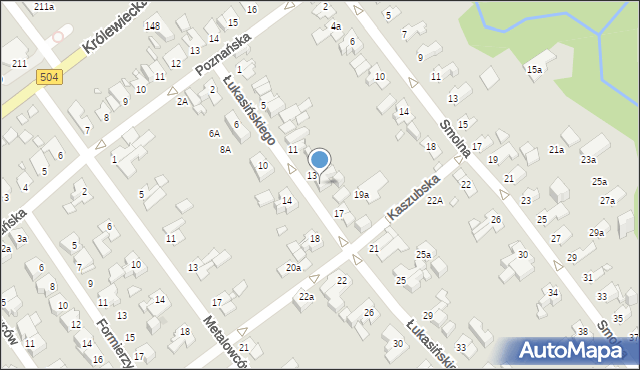 Elbląg, Łukasińskiego Waleriana, mjr., 15, mapa Elbląga