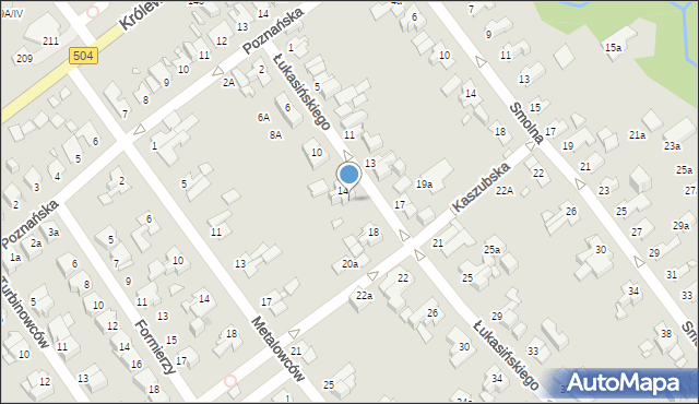 Elbląg, Łukasińskiego Waleriana, mjr., 16, mapa Elbląga