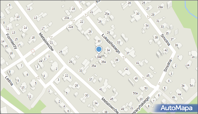 Elbląg, Łukasińskiego Waleriana, mjr., 34a, mapa Elbląga