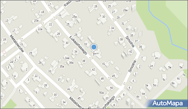 Elbląg, Łukasińskiego Waleriana, mjr., 37, mapa Elbląga