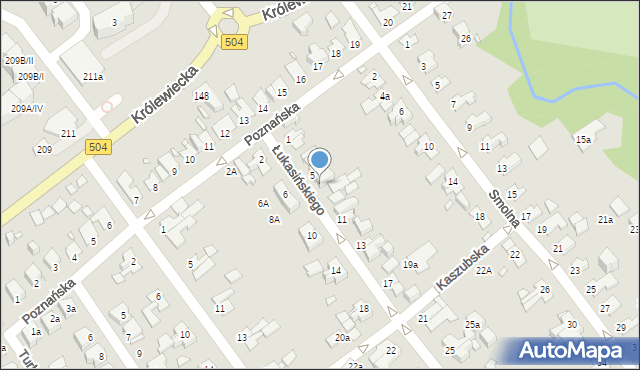 Elbląg, Łukasińskiego Waleriana, mjr., 7, mapa Elbląga