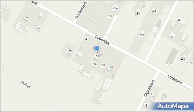 Franciszków, Lubelska, 53, mapa Franciszków