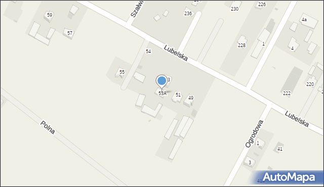Franciszków, Lubelska, 53A, mapa Franciszków