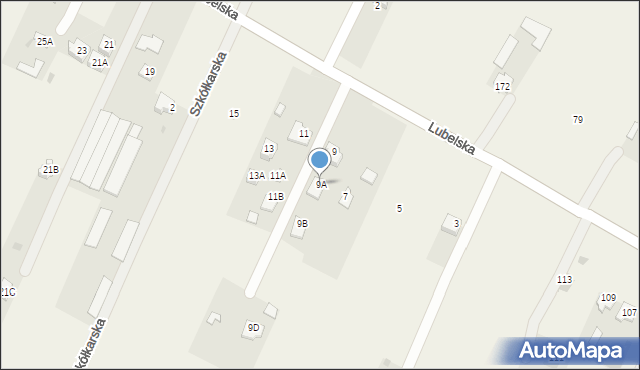 Franciszków, Lubelska, 9A, mapa Franciszków