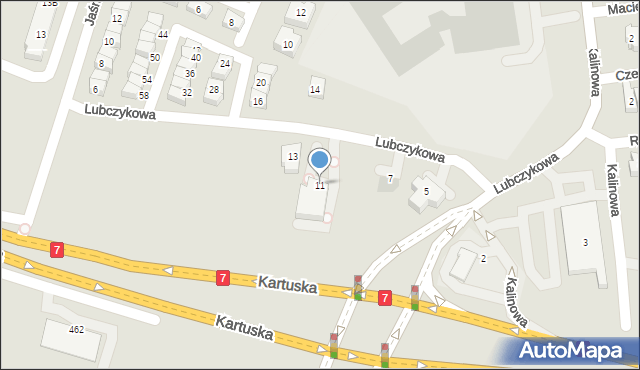 Gdańsk, Lubczykowa, 11, mapa Gdańska