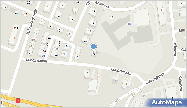 Gdańsk, Lubczykowa, 14, mapa Gdańska