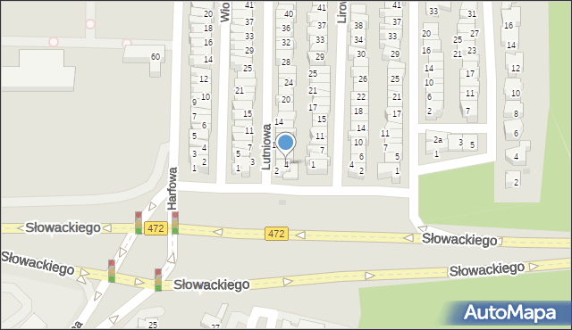 Gdańsk, Lutniowa, 4, mapa Gdańska