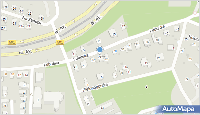 Gdańsk, Lubuska, 24, mapa Gdańska