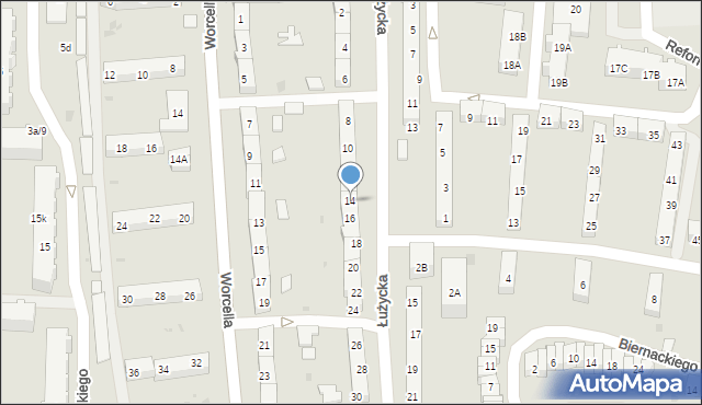 Gdańsk, Łużycka, 14, mapa Gdańska
