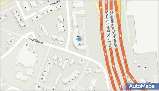 Gdynia, Lubczykowa, 12c, mapa Gdyni