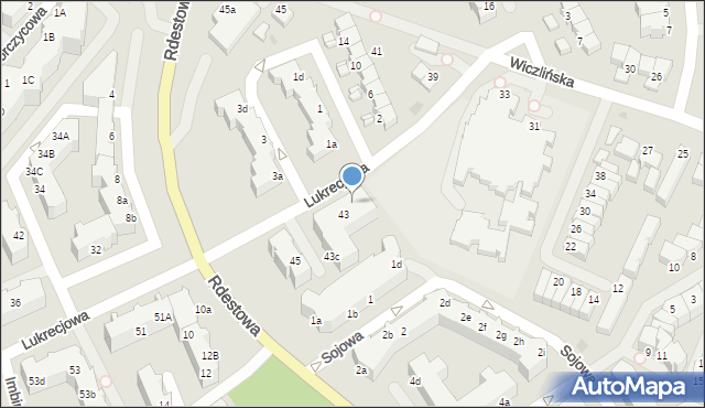 Gdynia, Lukrecjowa, 43a, mapa Gdyni