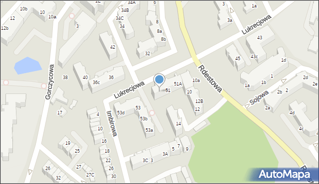 Gdynia, Lukrecjowa, 51C, mapa Gdyni