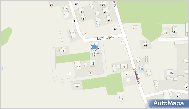 Gieczno, Łubinowa, 5, mapa Gieczno