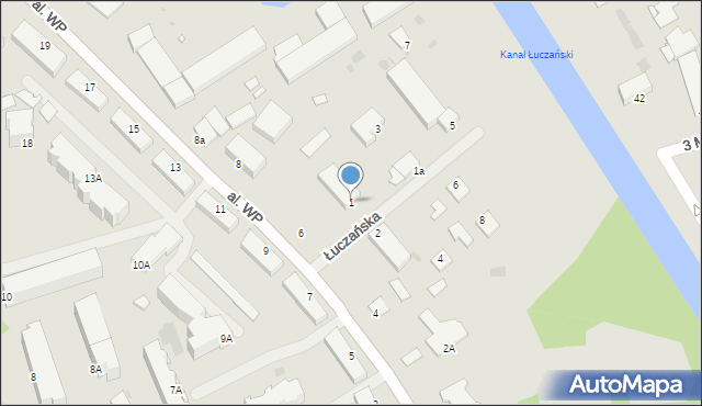 Giżycko, Łuczańska, 1, mapa Giżycko