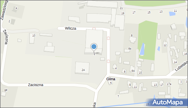 Glina, Lubelska, 2, mapa Glina