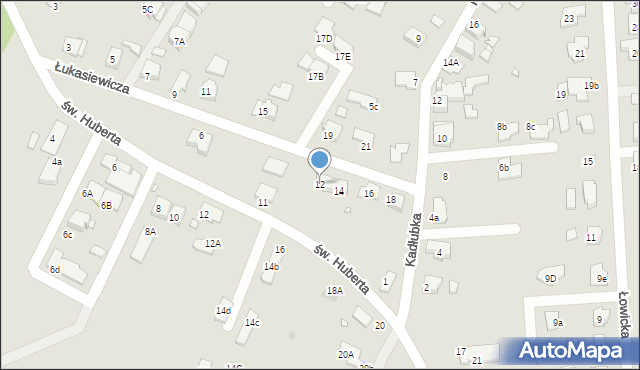 Gliwice, Łukasiewicza Ignacego, 12, mapa Gliwic