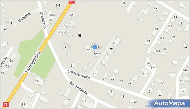 Gliwice, Łukasiewicza Ignacego, 5C, mapa Gliwic