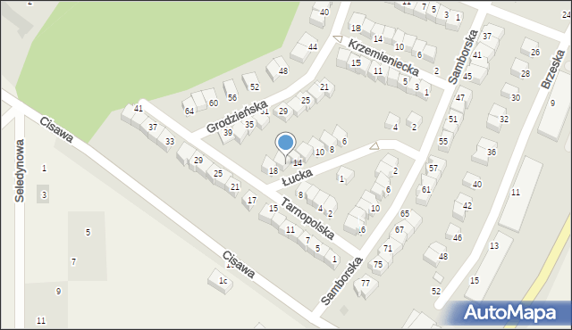 Głogów, Łucka, 16, mapa Głogów