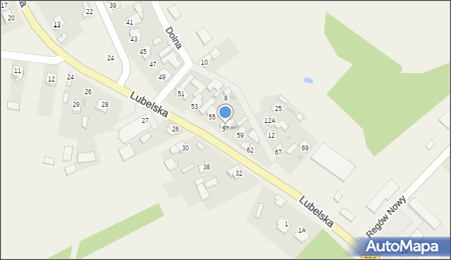 Gniewoszów, Lubelska, 57, mapa Gniewoszów