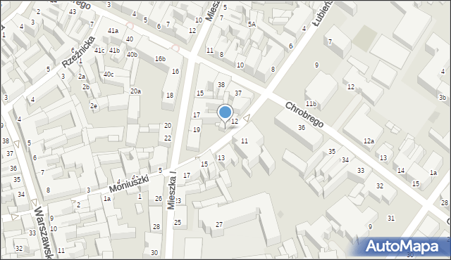 Gniezno, Łubieńskiego Macieja, ks. prym., 12A, mapa Gniezna