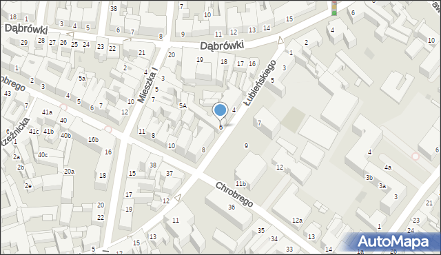 Gniezno, Łubieńskiego Macieja, ks. prym., 6, mapa Gniezna