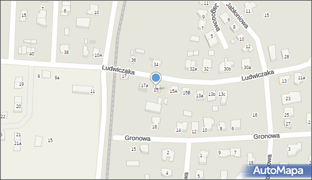 Gniezno, Ludwiczaka Antoniego, ks., 15, mapa Gniezna