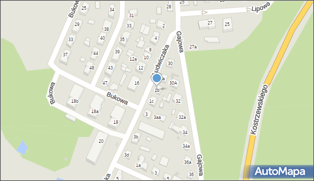 Gniezno, Ludwiczaka Antoniego, ks., 1b, mapa Gniezna