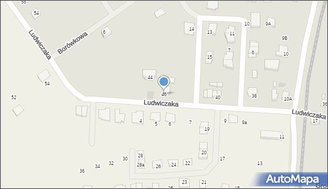 Gniezno, Ludwiczaka Antoniego, ks., 46, mapa Gniezna