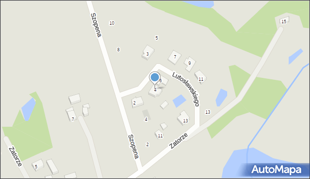 Gniezno, Lutosławskiego Witolda, 4, mapa Gniezna