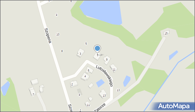 Gniezno, Lutosławskiego Witolda, 7, mapa Gniezna