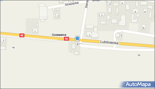 Gosławice, Lubliniecka, 6, mapa Gosławice