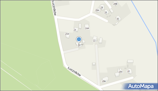 Gostyń, Łuczników, 20, mapa Gostyń