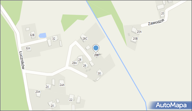 Gostyń, Łuczników, 28B, mapa Gostyń