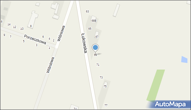 Grabianów, Łukowska, 69, mapa Grabianów
