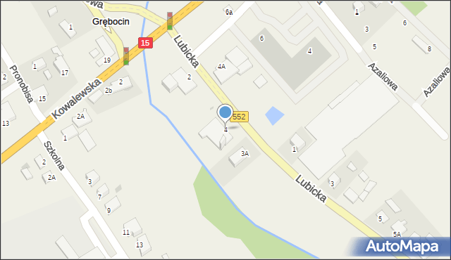 Grębocin, Lubicka, 4, mapa Grębocin