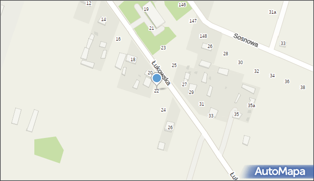Gręzówka, Łukowska, 22, mapa Gręzówka