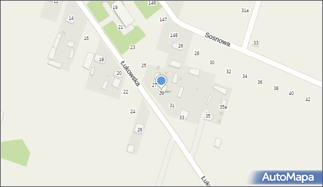 Gręzówka, Łukowska, 29, mapa Gręzówka