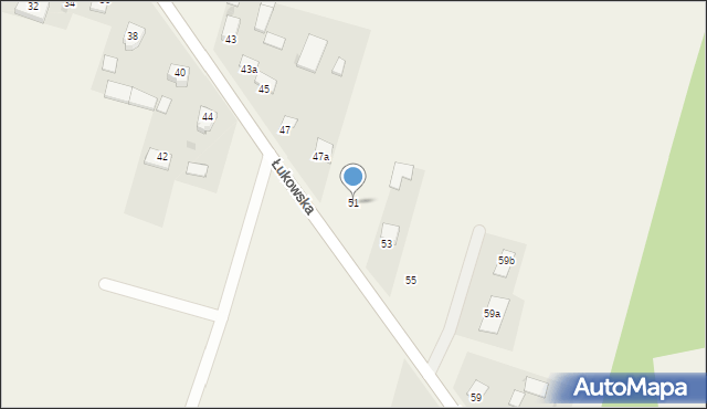 Gręzówka, Łukowska, 51, mapa Gręzówka