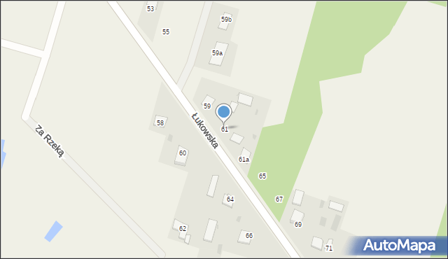 Gręzówka, Łukowska, 61, mapa Gręzówka