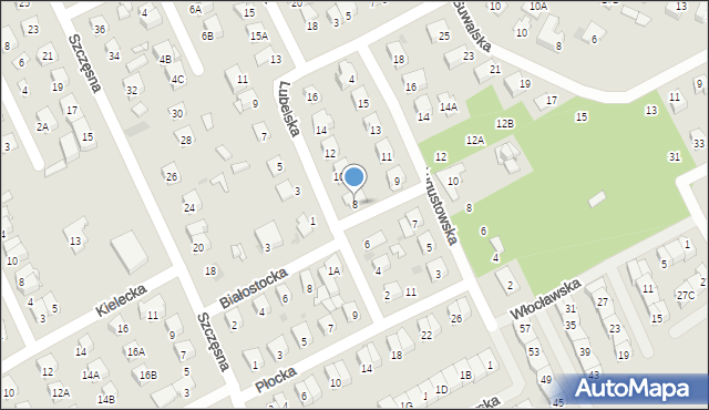 Grodzisk Mazowiecki, Lubelska, 8, mapa Grodzisk Mazowiecki