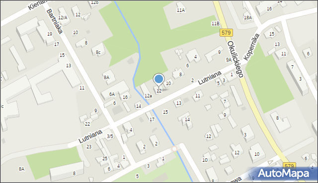 Grodzisk Mazowiecki, Lutniana, 12, mapa Grodzisk Mazowiecki