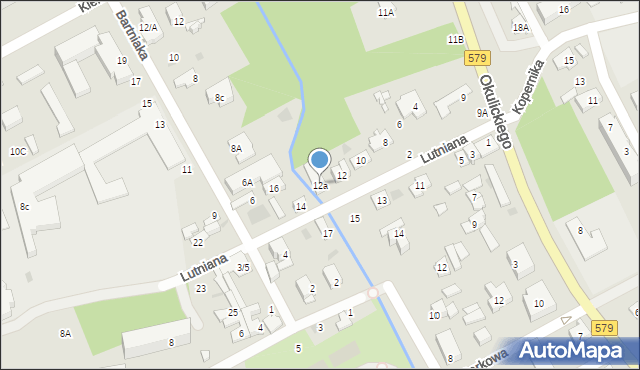 Grodzisk Mazowiecki, Lutniana, 12a, mapa Grodzisk Mazowiecki