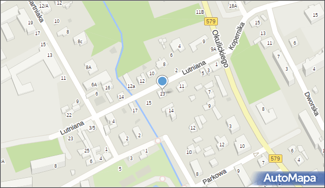 Grodzisk Mazowiecki, Lutniana, 13, mapa Grodzisk Mazowiecki