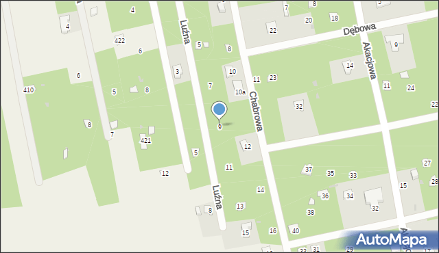 Groszowice, Luźna, 9, mapa Groszowice