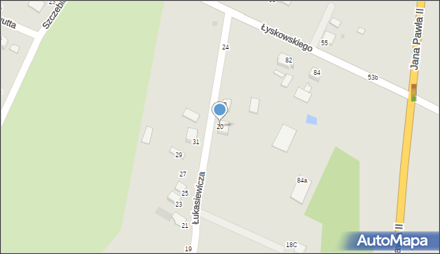 Grudziądz, Łukasiewicza, 20, mapa Grudziądza