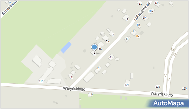Grudziądz, Łukasiewicza, 5, mapa Grudziądza