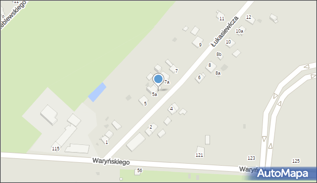 Grudziądz, Łukasiewicza, 5b, mapa Grudziądza