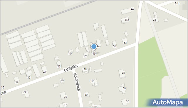 Grudziądz, Łużycka, 49, mapa Grudziądza