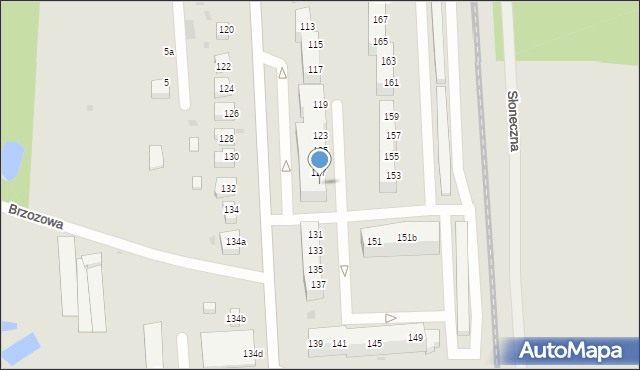 Gryfino, Łużycka, 129, mapa Gryfino